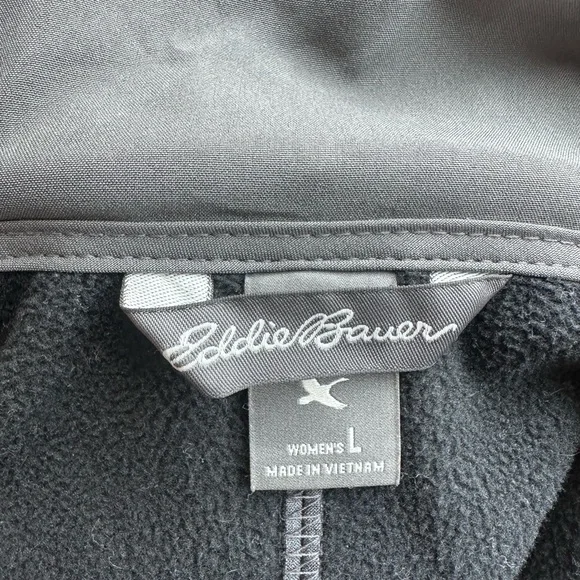 Eddie Bauer ‘Windfoil Elite’ Hooded Fleece Lined Gray Trench Coat SIZE L - Picture 8 of 11
